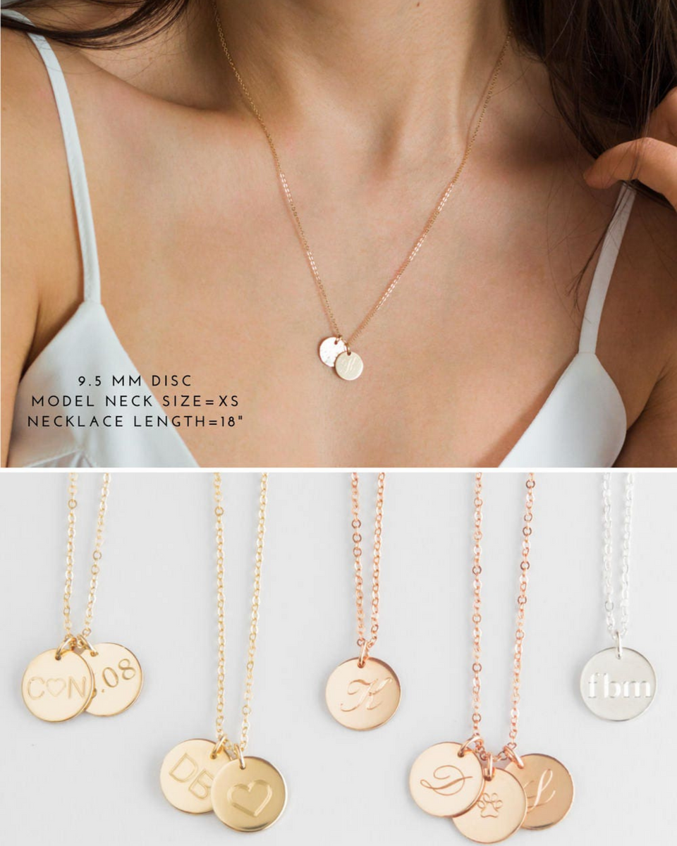 Engraved Initial Necklace Monday Monarch