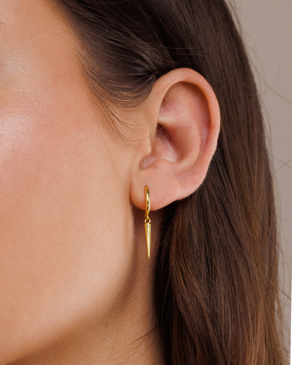 ピアス Monday Edition _ Glittering Golden Hoop Earrings (Medium) IMG_2311_spike_cut2_1200x1200.