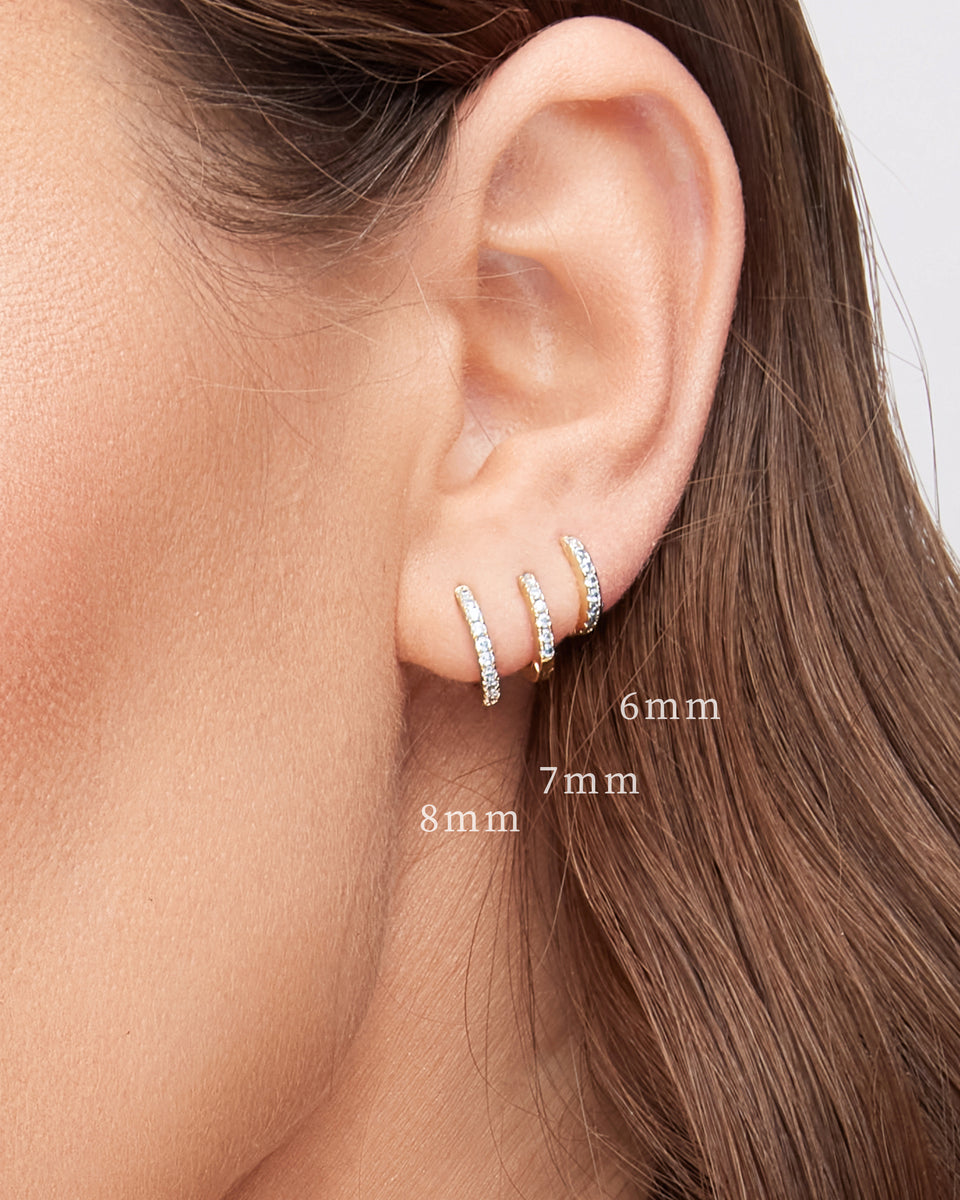 ★Numbering #3114 Pave Huggie Earing rob-