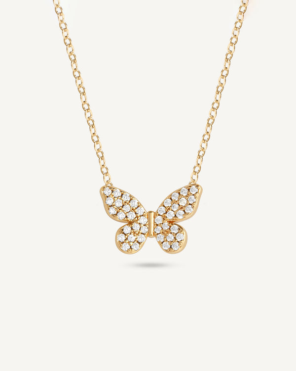 Butterfly Pave Necklace