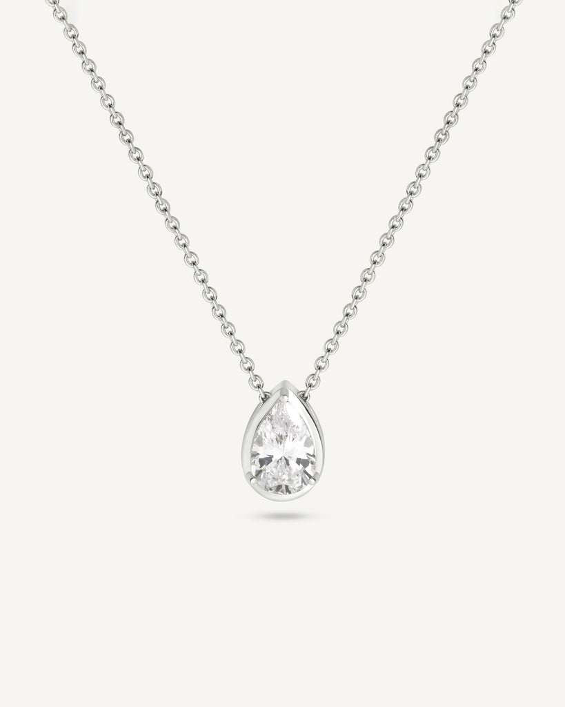 ネックレス・ペンダント Monday Edition _ Teardrop Pendant Necklace - Silver 韓国 Monday Edition】TEARDROP PENDANT NECKLACE - SILVER