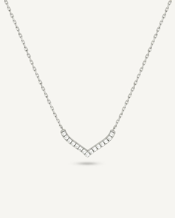 Pave V Necklace