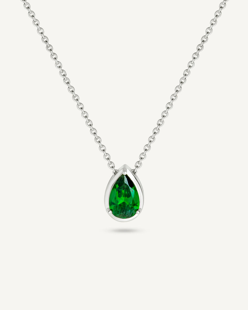 Margo Emerald Teardrop Necklace – Monday Monarch