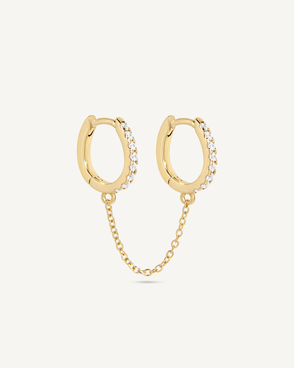 Oval Chain Hoops