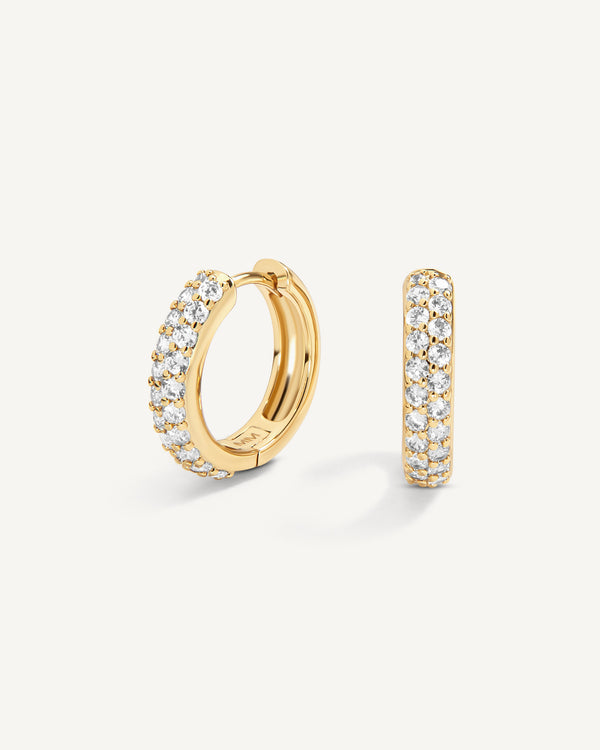 Large Glitter Crystal Hoops