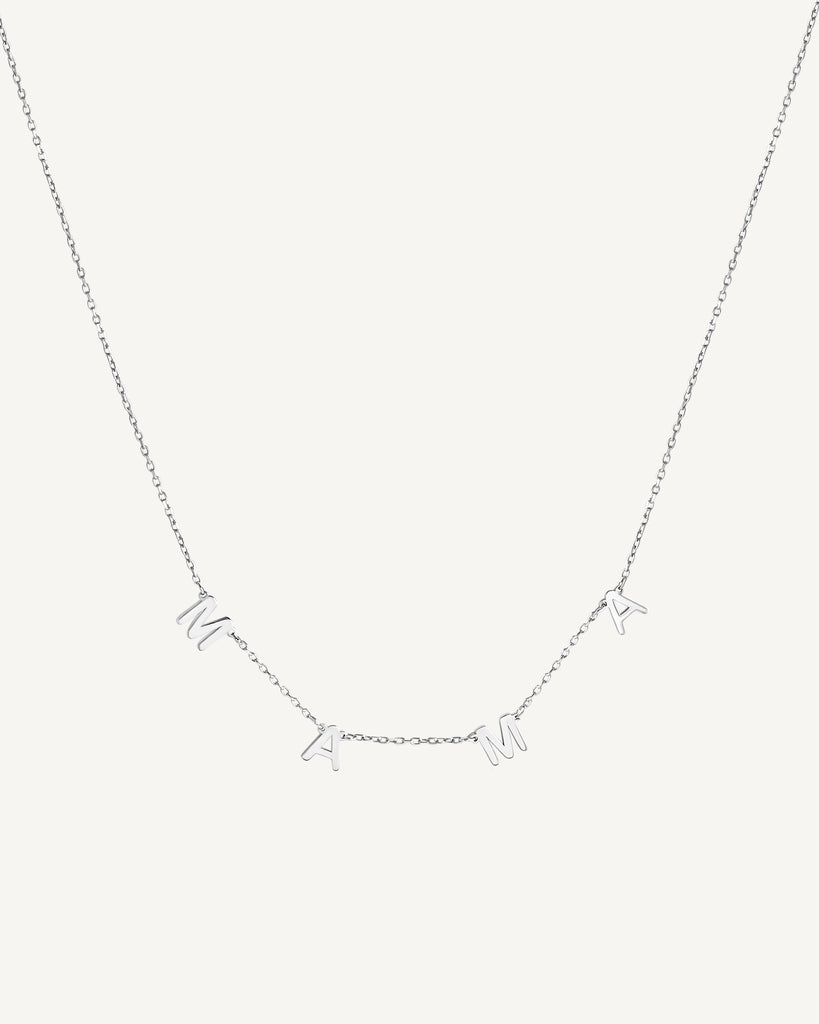 Spaced name necklace silver discount