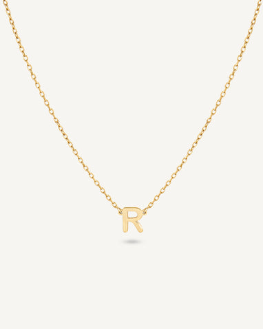 【Monday Edition】GOLD INITIAL NECLACE Initial Letter A-Z Pendant Necklace Stainless Steel Box
