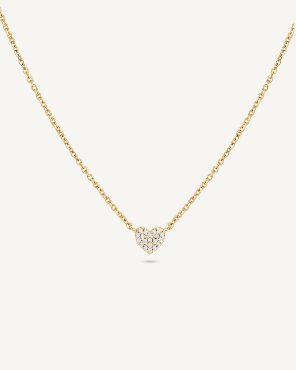 Mini Heart Pave Necklace