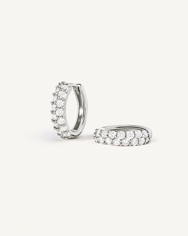Glitter Crystal Hoops