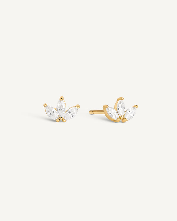 Clous d'oreilles en cristal Marquise