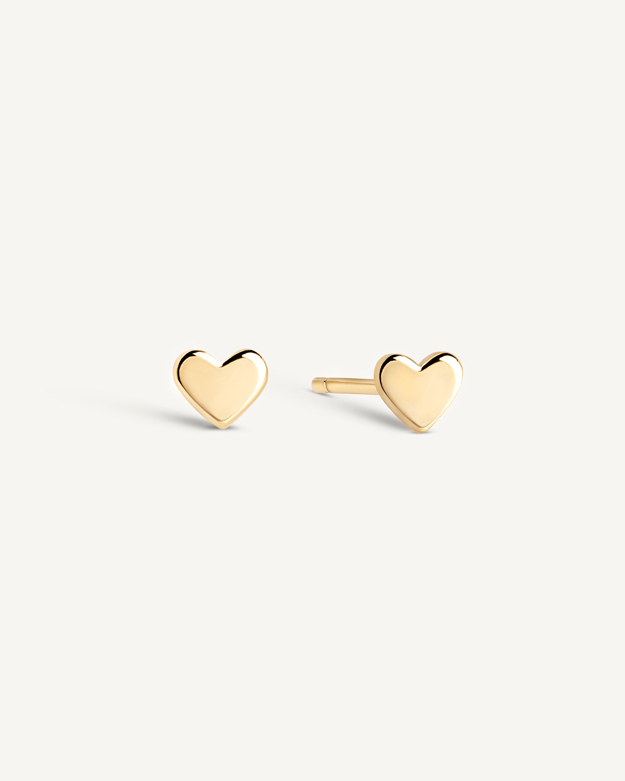 Aztec tiny heart stud earrings — Brave Designs