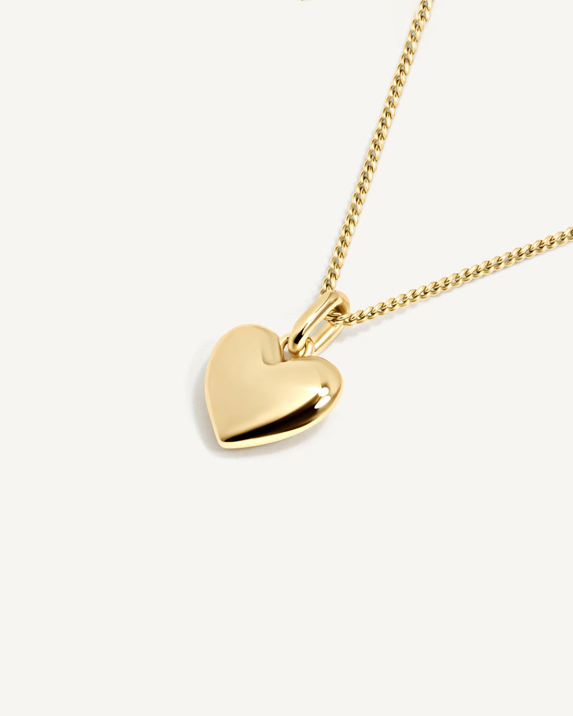 【Monday Edition】POUNDING HEART SIMPLE NECKLACE Georgina Puffy Heart Charm Necklace – Monday Monarch