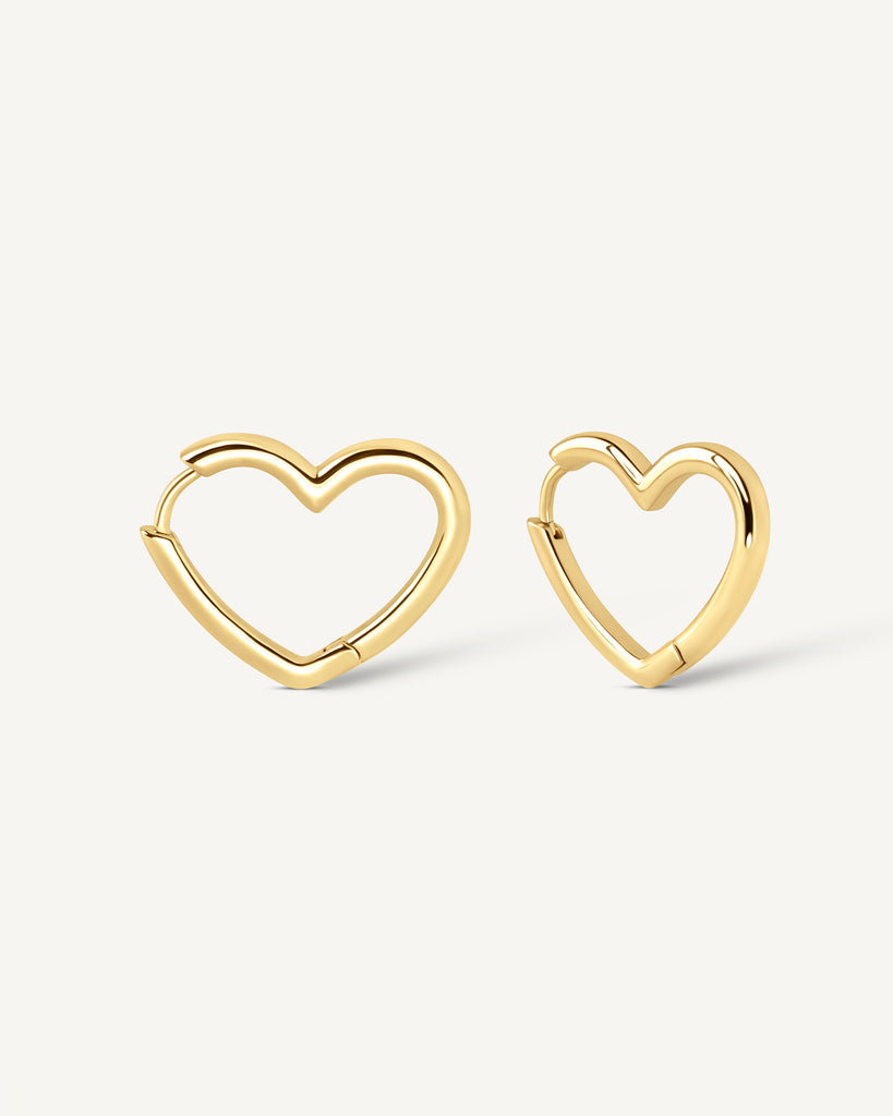 Heart Hoop Earrings – Monday Monarch