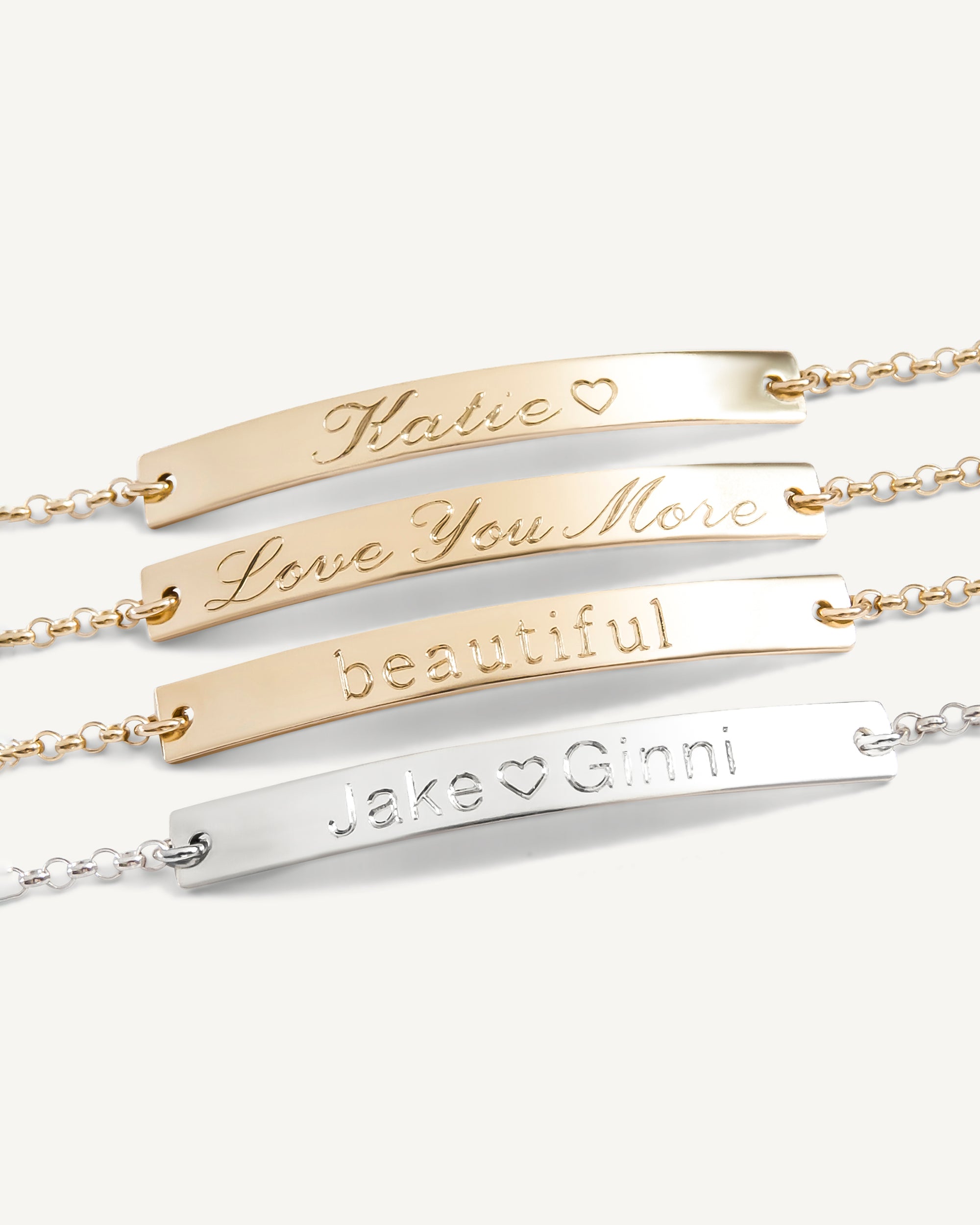 Personalized Bracelet for Women Gold Bar Bracelet Monogram 