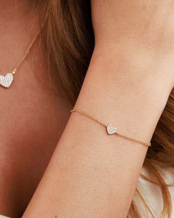 Mini Heart Pave Bracelet