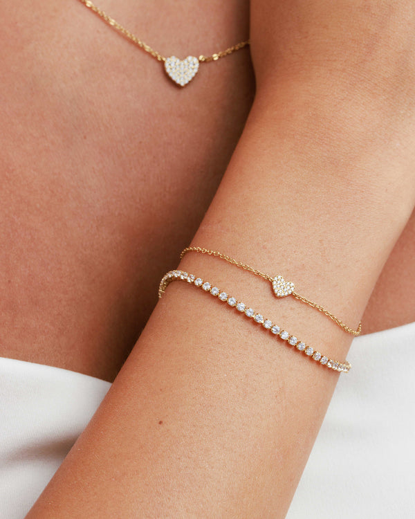 Mini Heart Pave Bracelet
