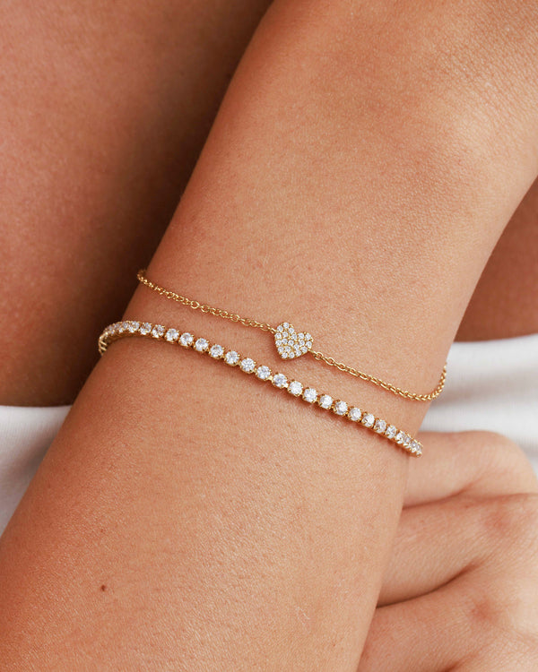 Mini Heart Pave Bracelet
