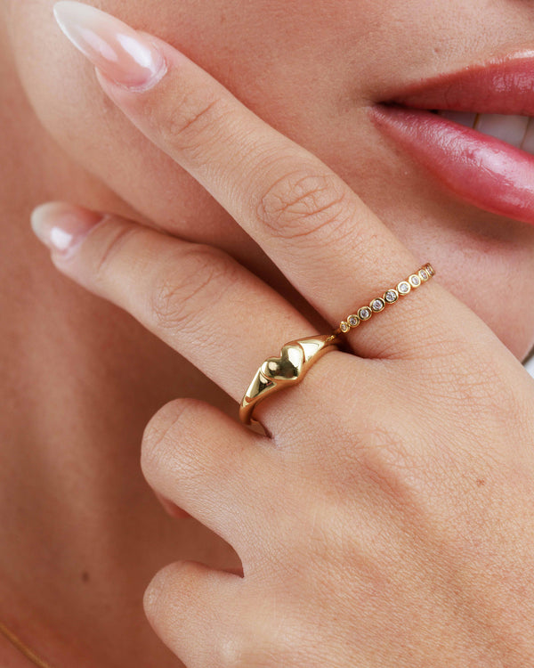 Dome Heart Ring