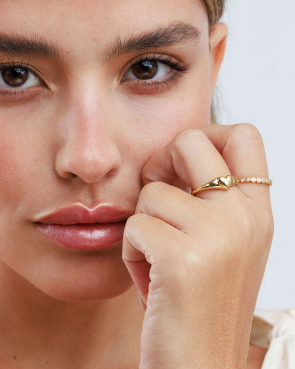 Dome Heart Ring