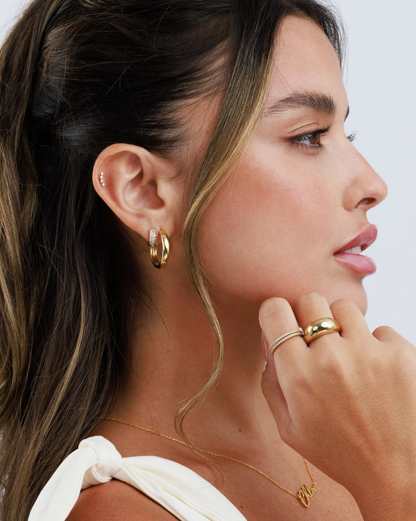 ◇Monday Edition◇ Plain Big Hoop Earrings MONDAY EDITION】Plain Big Hoop Earrings / ピアス