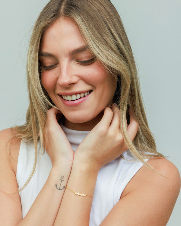 Mini Script Name Bracelet