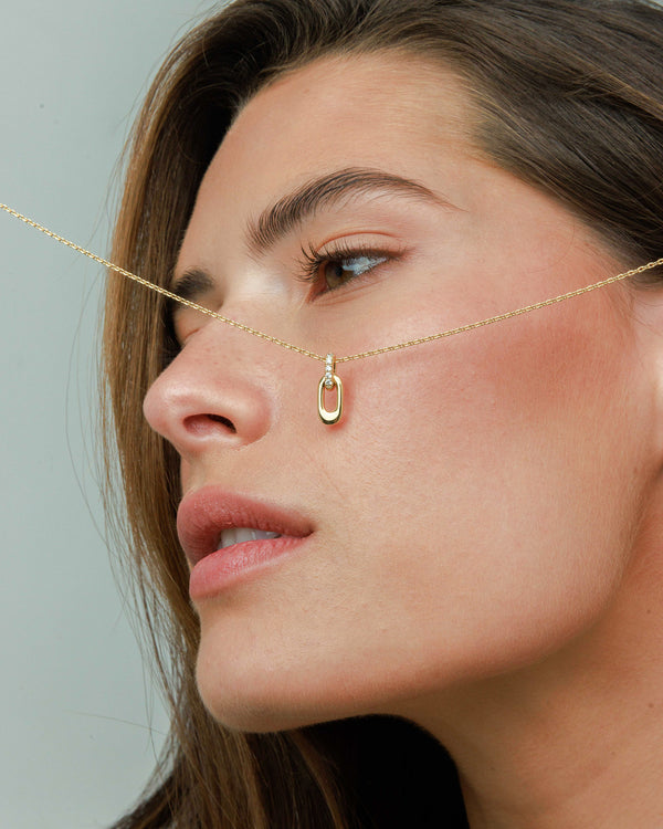 Double Link Pave Necklace