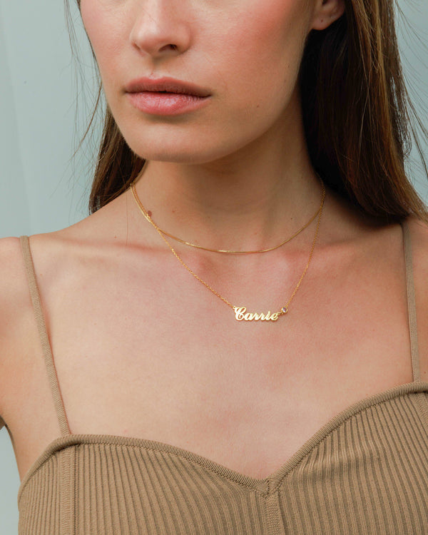 Birthstone Name Necklace