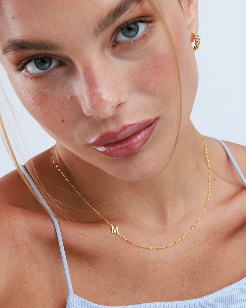 【Monday Edition】GOLD INITIAL NECLACE 2mm 19