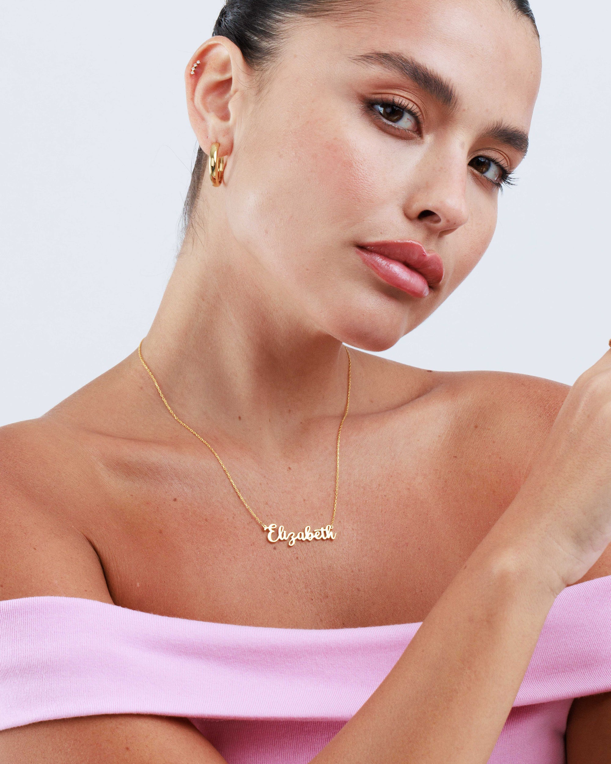 Cursive F Neclace Cursive Name Necklace – Monday Monarch