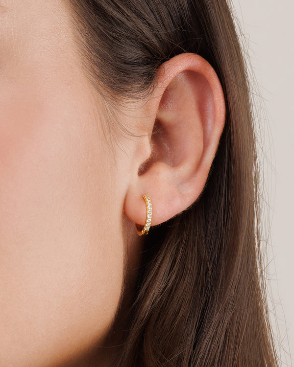 Secret Pave Hoops