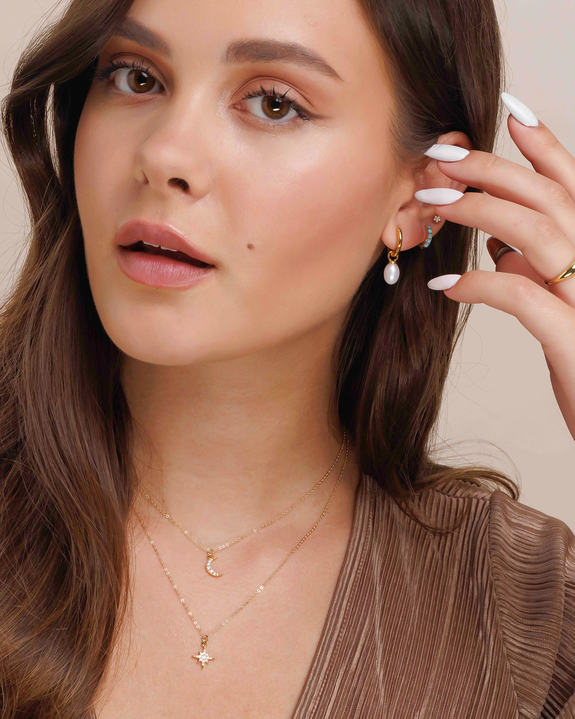 Moon Pave Necklace Monday Monarch moon-pave-necklace-monday-monarch