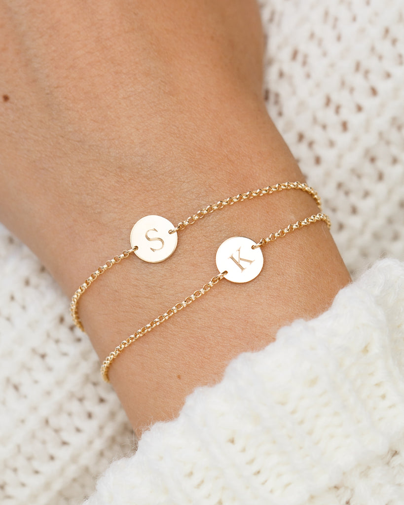 Custom Engraved Handprint Disc Bracelet from Actual Handprints – Erica Sara  Designs