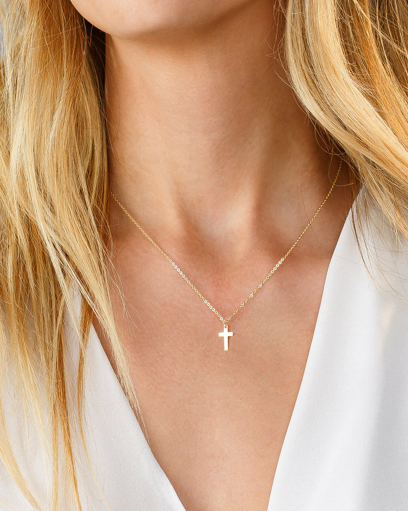 Cross Necklace, Gold Cross Necklace, Tiny Cross Necklace, Dainty Necklace,  Dainty Cross Necklace, Small Cross Necklace, Delicate Necklace - Etsy