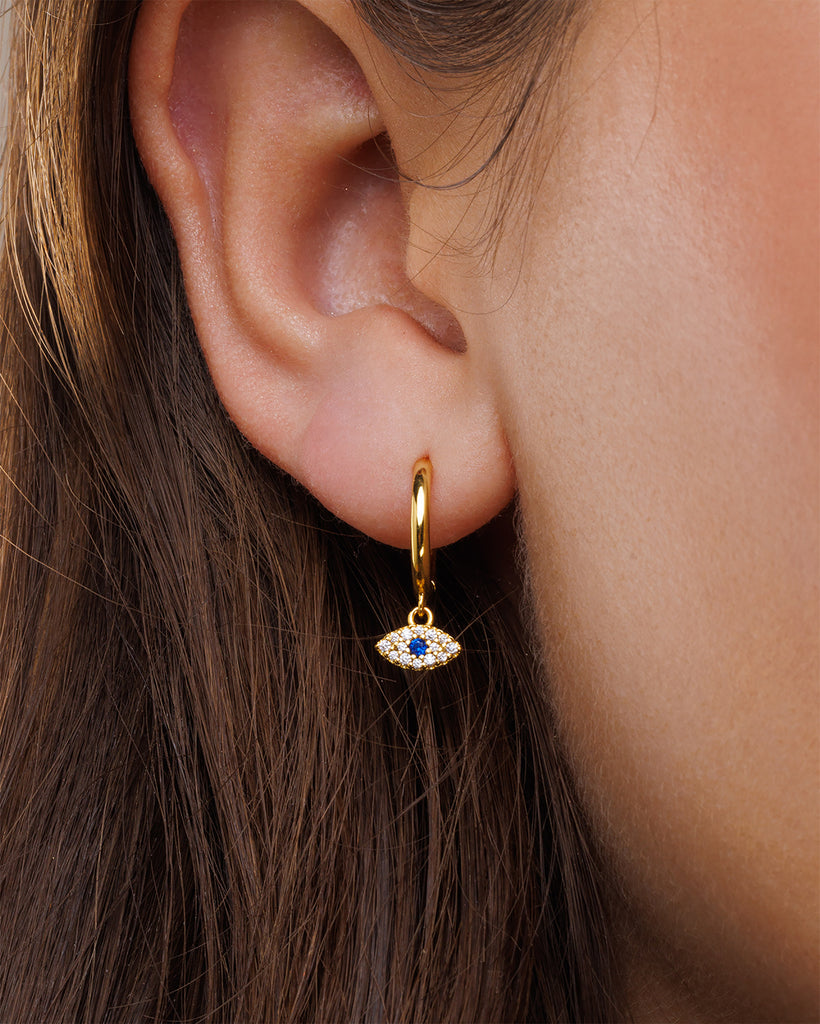 earring charm 18k gold mixed design