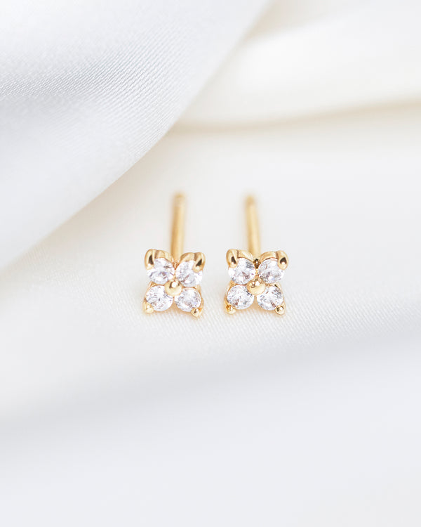 Clover Crystal Studs