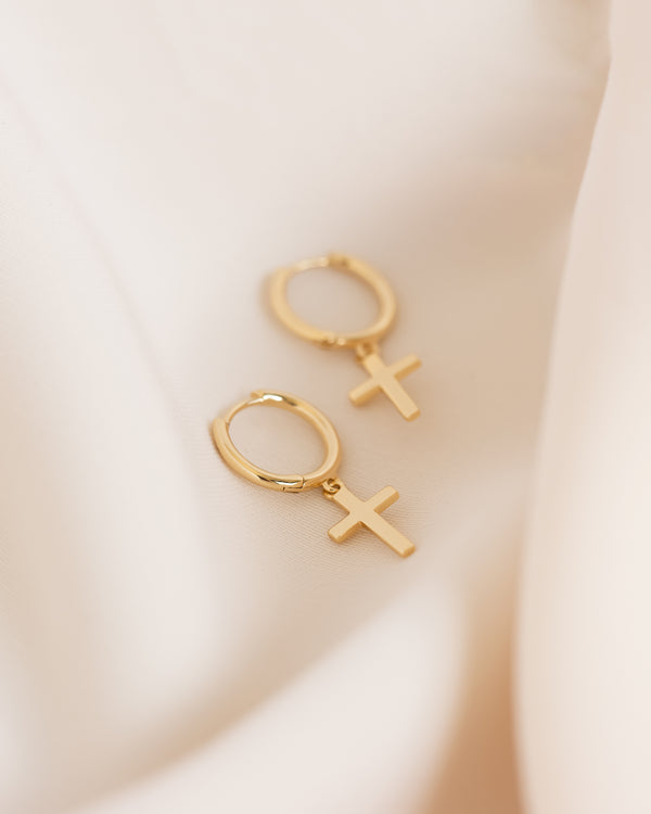 Eternity 9ct Gold Mens Hoop With Cross Earring - Jewellery from Eternity 9ct Gold Mens Hoop With Cross Earring - Jewellery from