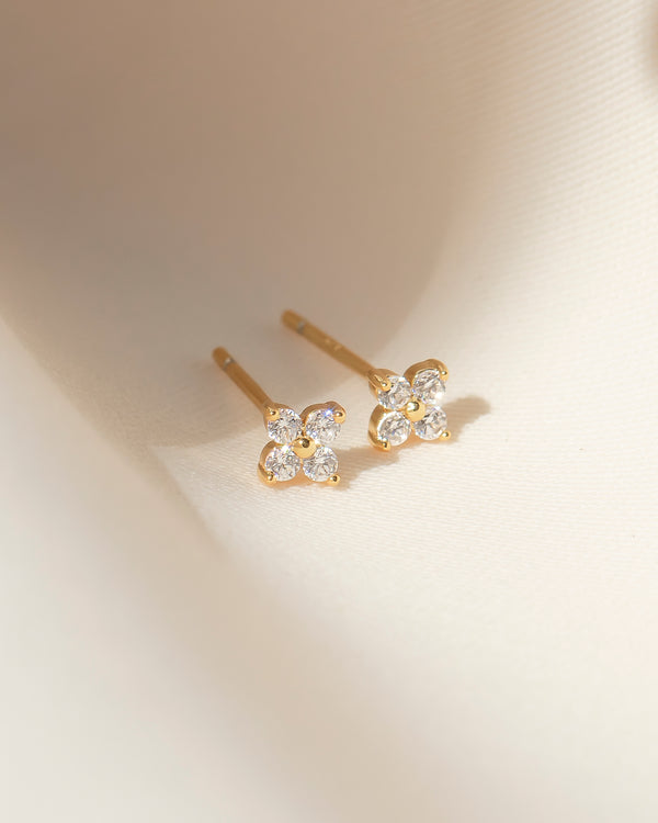 Clover Crystal Studs