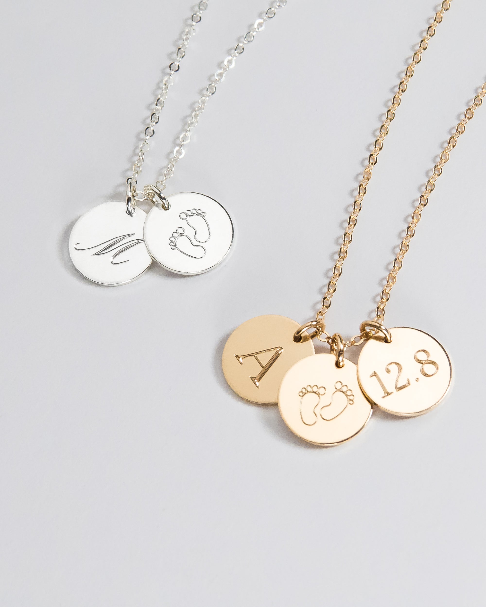 Sterling Silver Engraved Initial Disc Necklace - The Perfect Keepsake Gift
