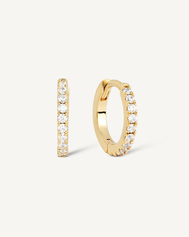ピアス MONDAY EDITION ME HOOP EARRINGS (MEDIUM) 4BUK419 Wide Huggie Diamond Hoop Earrings MOB164WG – AZZI Jewelers