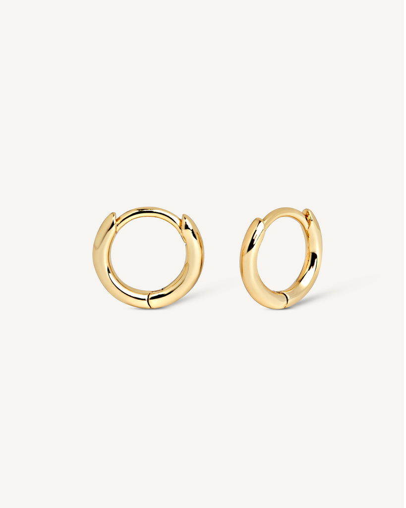 MYEARS Orecchini Huggie Hoop Pendenti Donna Oro 14K, Piccoli Cerchi Aperti Ipoallergenici, Gioielli Everyday