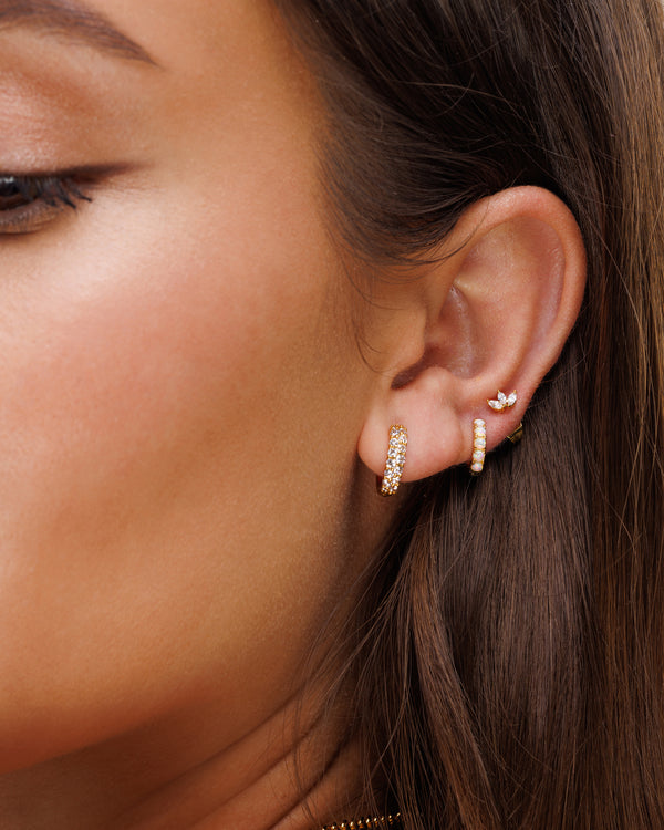 Clous d'oreilles en cristal Marquise