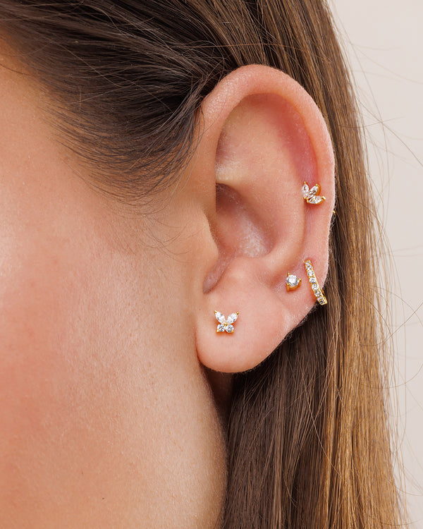 Mini-boucles d'oreilles en cristal