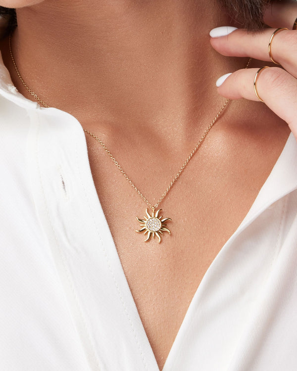 Sun Pave Necklace