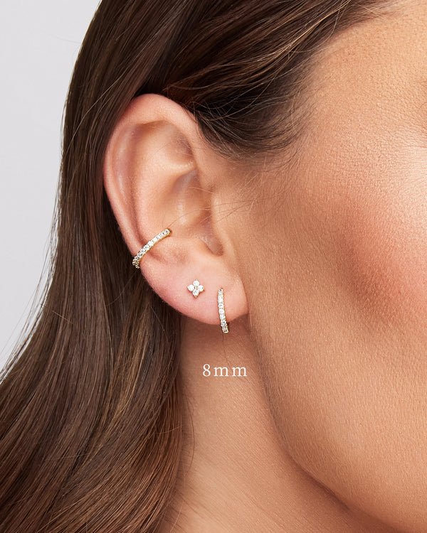 Classic Pave Huggie Earrings